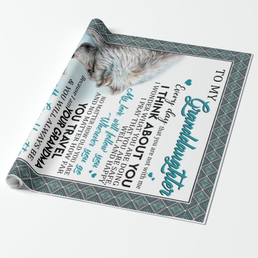 Gepersonaliseerd brief aan mijn kleindochter van o cadeaupapier (Uitgerold)