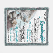 Gepersonaliseerd brief aan mijn kleindochter van o fleece deken (Voorkant (Horizontaal))