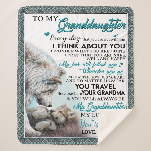 Gepersonaliseerd brief aan mijn kleindochter van o sherpa deken (Voorkant)