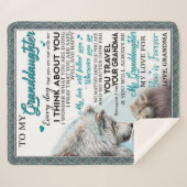 Gepersonaliseerd brief aan mijn kleindochter van o sherpa deken (Voorkant (horizontaal))