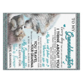 Gepersonaliseerd brief aan mijn kleindochter van o tafelkleed (Voorkant (Horizontaal))