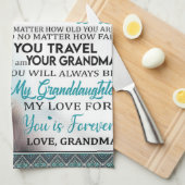 Gepersonaliseerd brief aan mijn kleindochter van o theedoek (Quarter Fold)