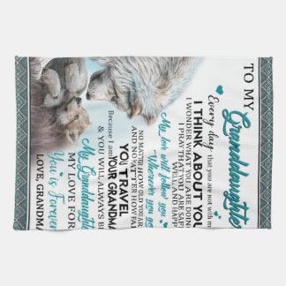 Gepersonaliseerd brief aan mijn kleindochter van o theedoek