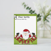 Gepersonaliseerd Briefkaart - Groene lijst met wen (Staand voorkant)