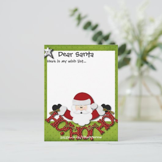 Gepersonaliseerd Briefkaart - Groene lijst met wen (Staand voorkant)