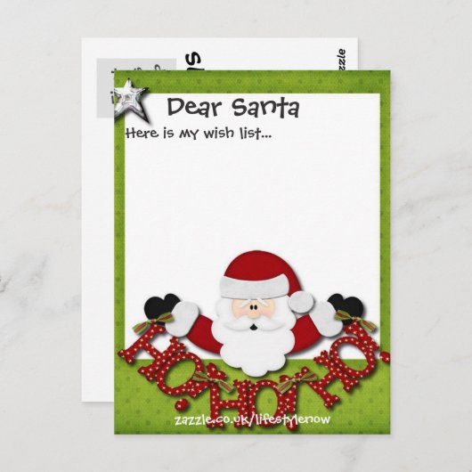 Gepersonaliseerd Briefkaart - Groene lijst met wen (Voorkant / Achterkant)