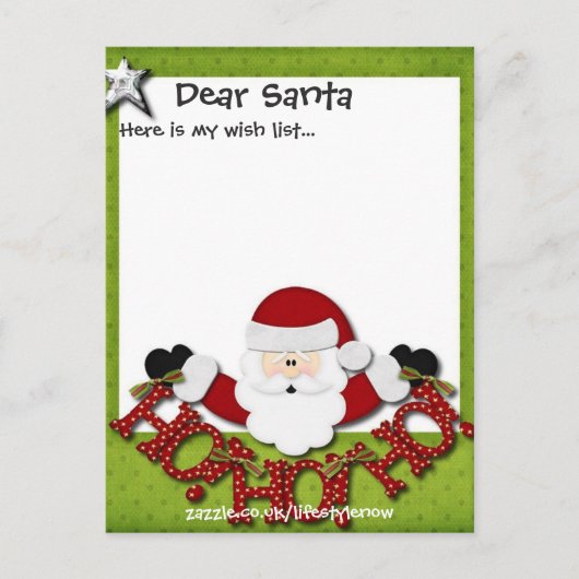 Gepersonaliseerd Briefkaart - Groene lijst met wen (Voorkant)