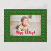 Gepersonaliseerd Briefkaart met groene kerstbomen (Voorkant)