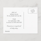 Gepersonaliseerd Briefkaart Uitnodigingen voor Bab (Achterkant)