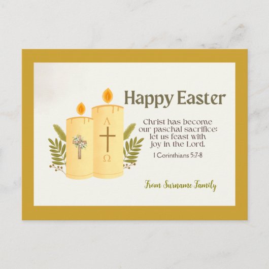 Gepersonaliseerd Briefkaart van het Katholieke Paa (Voorkant)