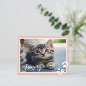 Gepersonaliseerd Briefkaart voor huisdieren met aa (Staand voorkant)