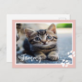 Gepersonaliseerd Briefkaart voor huisdieren met aa (Voorkant / Achterkant)