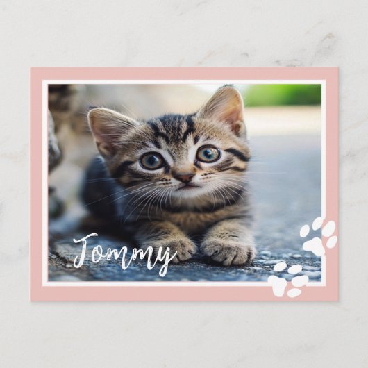 Gepersonaliseerd Briefkaart voor huisdieren met aa (Voorkant)