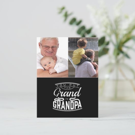 Gepersonaliseerd Briefkaart voor opa (Staand voorkant)