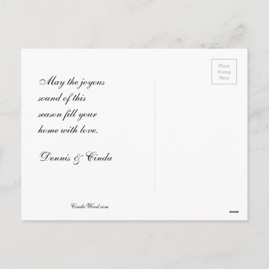 Gepersonaliseerd Briefkaart Vrolijk Kerstfeest Jin (Achterkant)