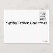 Gepersonaliseerd Briefkaart - Wish List Red (Achterkant)