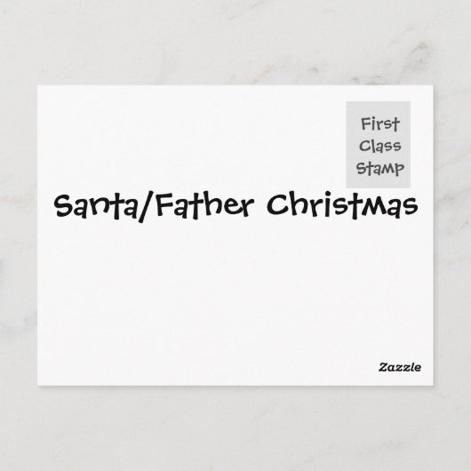 Gepersonaliseerd Briefkaart - Wish List Red (Achterkant)