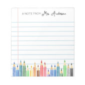 Gepersonaliseerd briefpapier Notitieblok Teacher G (Voorkant)