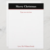 Gepersonaliseerd Briefpapier voor kerstfeestdagen (Voorkant / Achterkant)