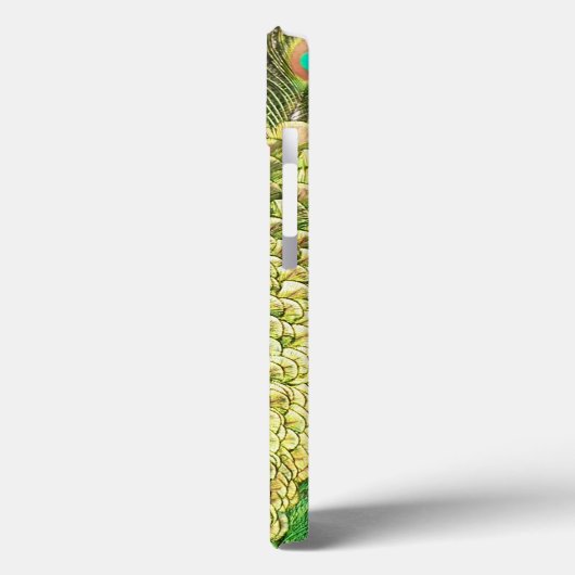 Gepersonaliseerd briljant blauw pacock Case-Mate iPhone case (Achterkant / Links)