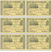 Gepersonaliseerd  Brits Stoomschip Ticket Sticker (Voorkant)