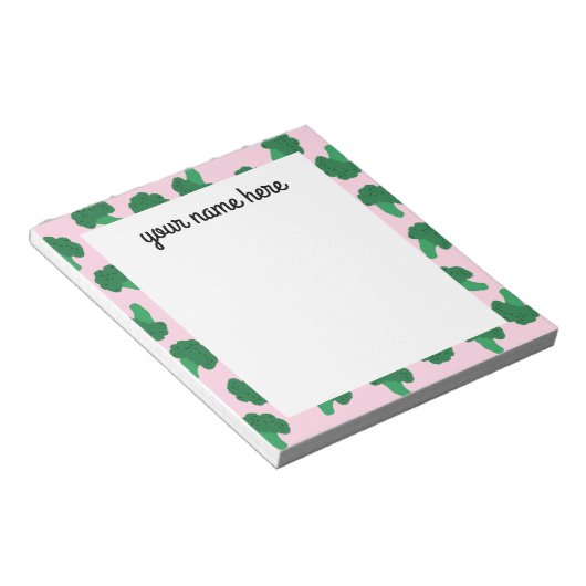 Gepersonaliseerd Broccoli-Notitieblok Notitieblok (Schuin)