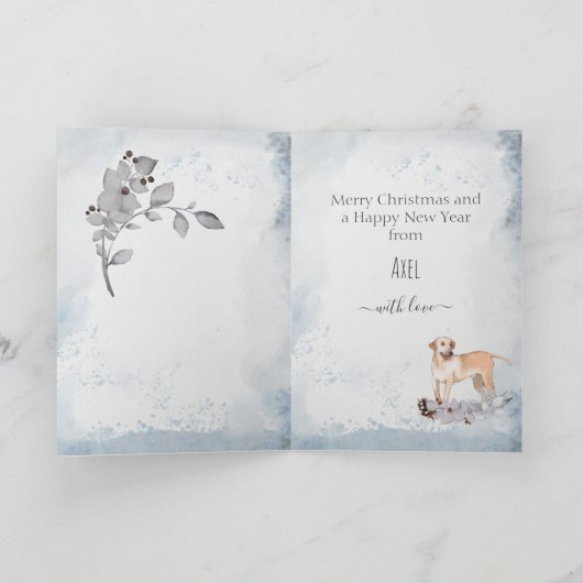 Gepersonaliseerd Broholmer Mastiff Kerstmis Feestdagen Kaart (Binnen)