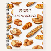Gepersonaliseerd broodrecept notitieboek (Voorkant)