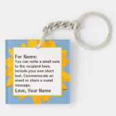 Gepersonaliseerd Brown Eyed Susan met gepersonalis Sleutelhanger (Achterkant)