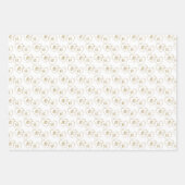 Gepersonaliseerd bruid en bruidegom gouden bruilof inpakpapier vel (Voorkant 3)