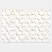 Gepersonaliseerd bruid en bruidegom gouden bruilof inpakpapier vel (Voorkant 2)