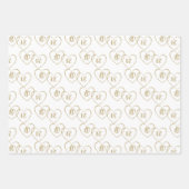 Gepersonaliseerd bruid en bruidegom gouden bruilof inpakpapier vel (Voorkant)