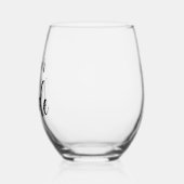 Gepersonaliseerd bruid wijnglas wijnglas zonder voet (Links)