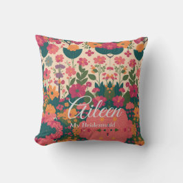 Gepersonaliseerd bruidsmeisje cadeau idee kussen