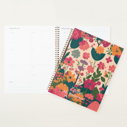 Gepersonaliseerd bruidsmeisje cadeau idee planner (Display)