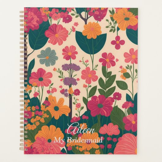 Gepersonaliseerd bruidsmeisje cadeau idee planner (Voorkant)
