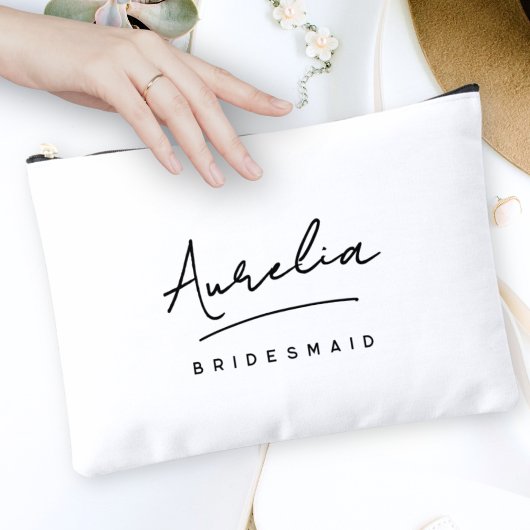 Gepersonaliseerd bruidsmeisje monogram modern mini etui