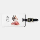 Gepersonaliseerd bruidspaar Bagagelabel (Voorkant horizontaal)