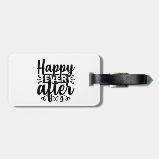 Gepersonaliseerd bruidspaar Bagagelabel (Achterkant horizontaal)