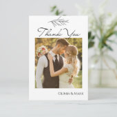 Gepersonaliseerd bruiloft Dank je kaarten (Staand voorkant)