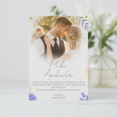 Gepersonaliseerd bruiloft Dank je kaarten (Staand voorkant)