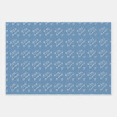 Gepersonaliseerd bruiloft Jubileum, Dusty Bue & Si Inpakpapier Vel (Voorkant 3)