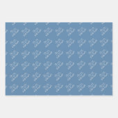 Gepersonaliseerd bruiloft Jubileum, Dusty Bue & Si Inpakpapier Vel (Voorkant 2)