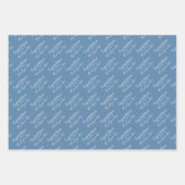 Gepersonaliseerd bruiloft Jubileum, Dusty Bue & Si Inpakpapier Vel (Voorkant)