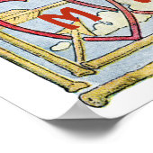 Gepersonaliseerd bruiloft lijst poster (Hoek)