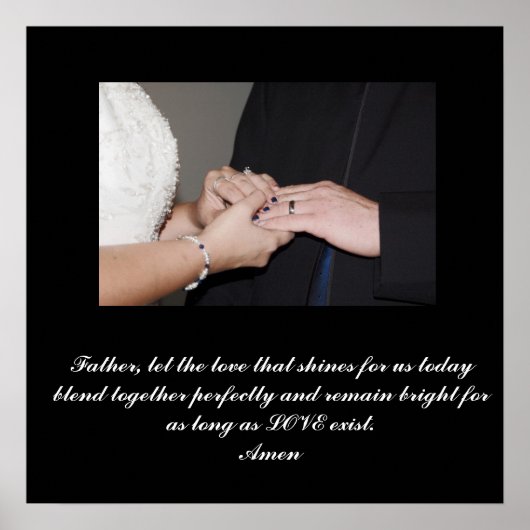 Gepersonaliseerd bruiloft poster (Voorkant)