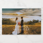 Gepersonaliseerd bruiloftsflessen sparkling wijnetiket (Enkel label)