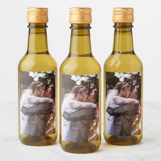 Gepersonaliseerd bruiloftsflessen wijn etiket (Flessen)