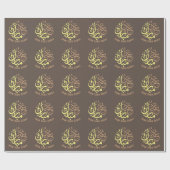 Gepersonaliseerd Bruin Eid Mubarak Cadeaupapier (Vlak)