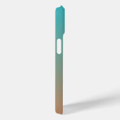 Gepersonaliseerd bruin en blauw ombre Case-Mate iPhone case (Achterkant / Rechts)